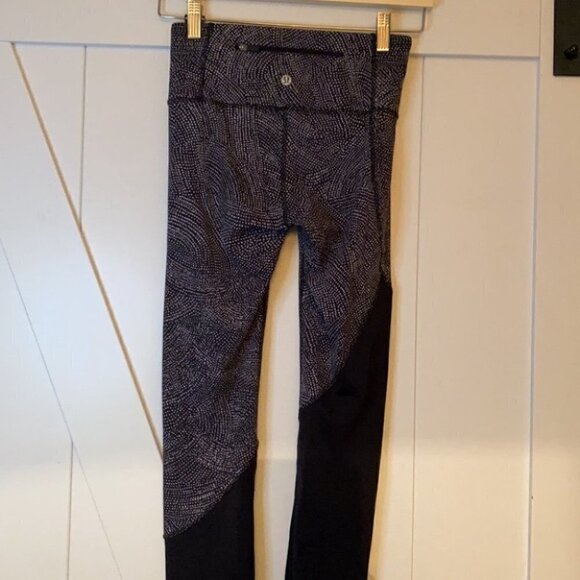 Lululemon Speed Wunder Tight *Asym Free Spirit Ice Grey Black Nulux sz 4 - Picture 6 of 8